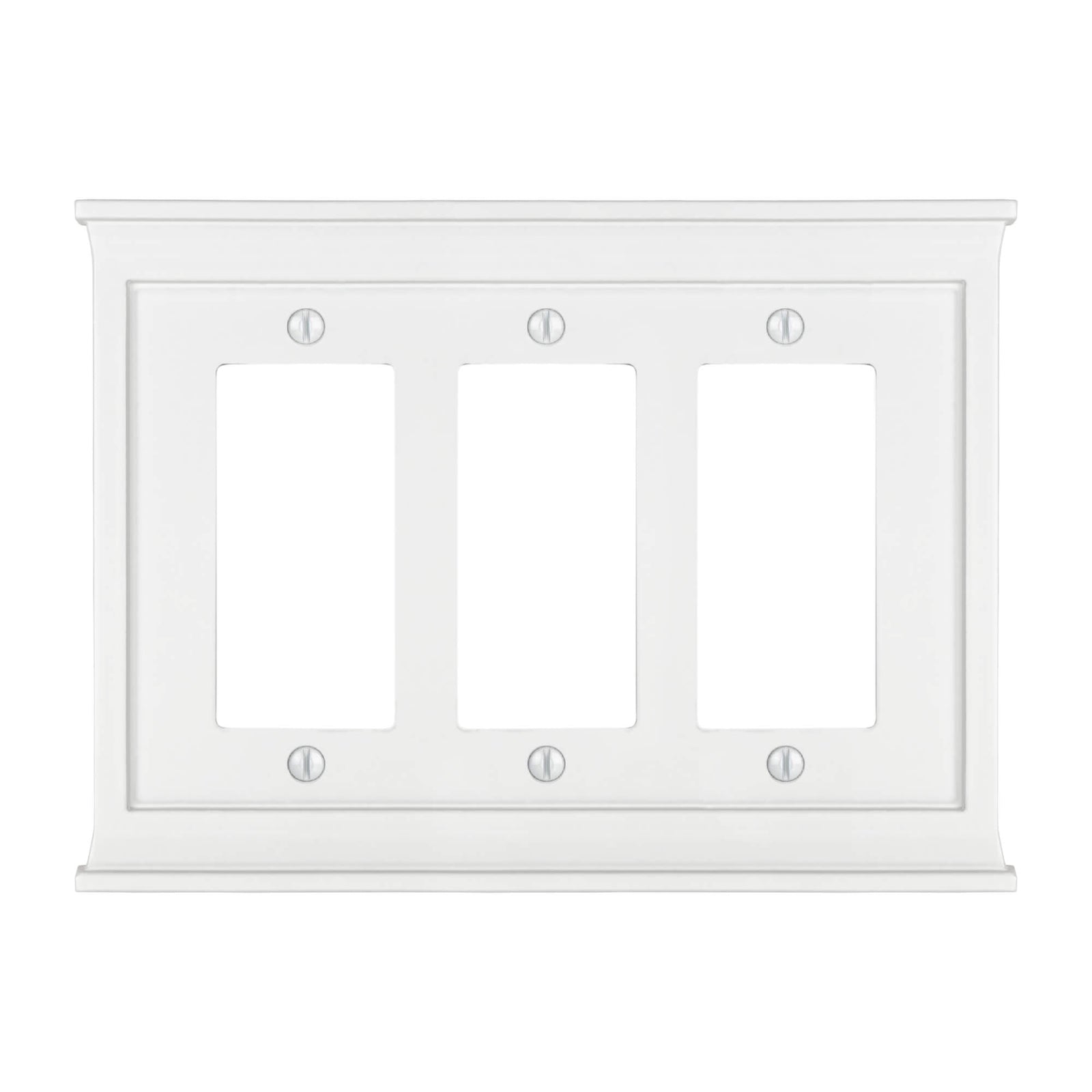 Repisa de chimenea de composite blanco - Placa de pared de 3 balancines