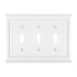 Repisa de chimenea de material compuesto blanco - Placa de pared con 3 palancas