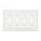 Repisa de chimenea de composite blanco - Placa de pared con 4 palancas