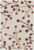 Elsu Beige & Burgandy Wool Rug