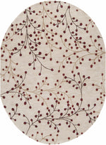 Elsu Beige & Burgandy Wool Rug