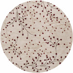 Elsu Beige & Burgandy Wool Rug