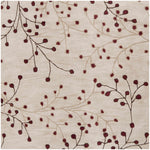 Elsu Beige & Burgandy Wool Rug