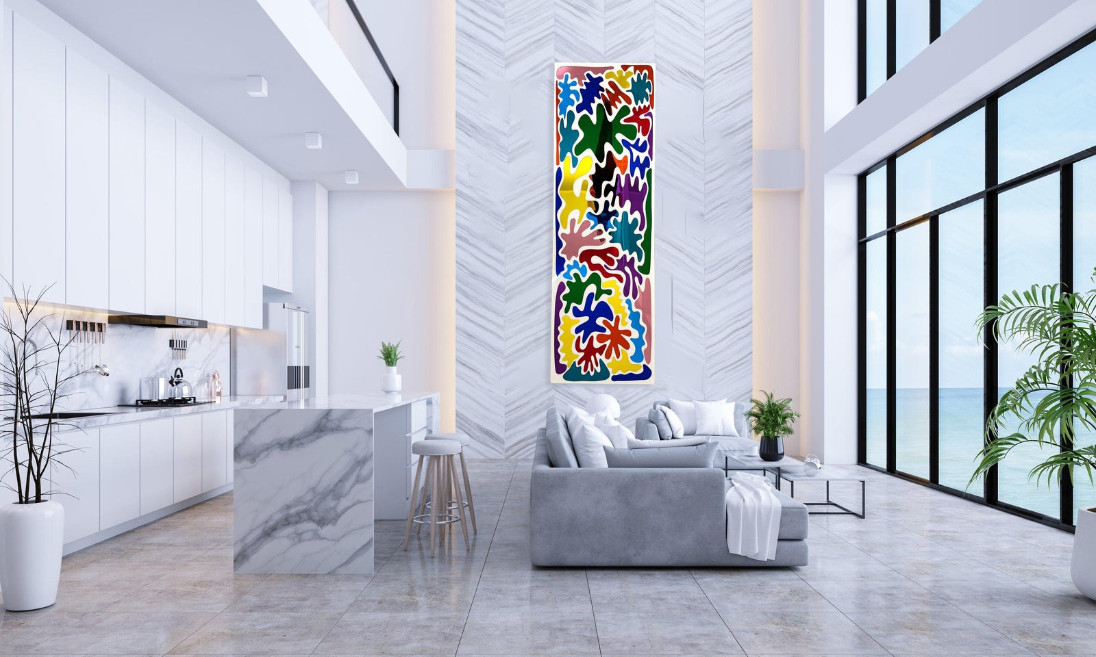 Escultura de pared con espejo de Matisse Art