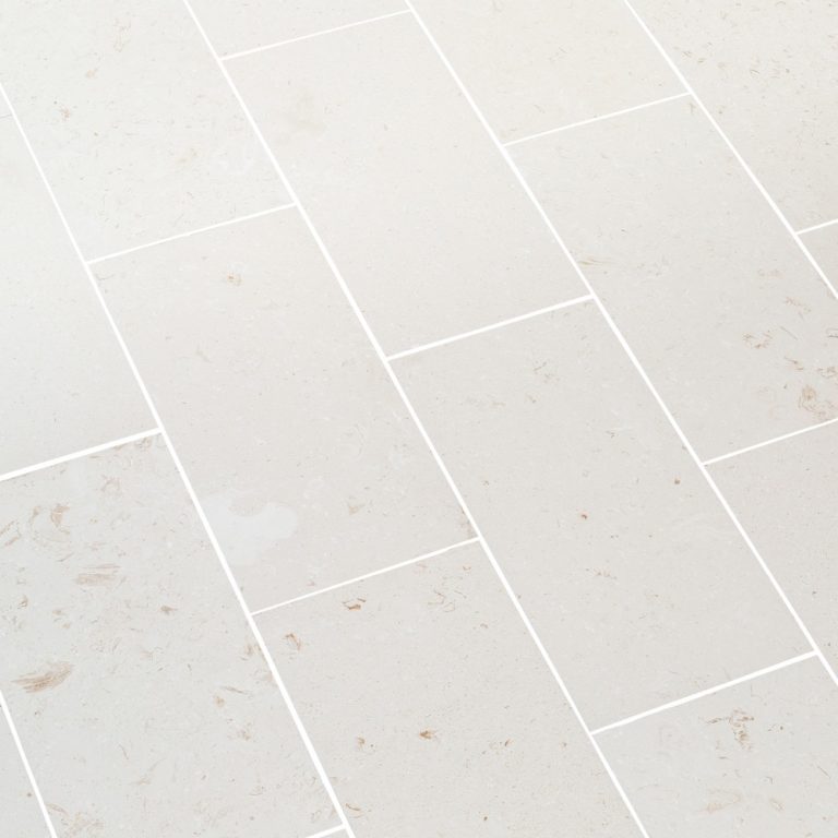 Mayra White Limestone Brushed Floor and Wall Tile 24