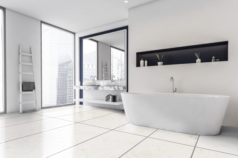 Mayra White Limestone Brushed Floor and Wall Tile 24