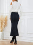 Stretchy Denim Maxi Skirt