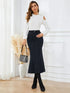 Stretchy Denim Maxi Skirt