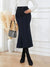 Stretchy Denim Maxi Skirt