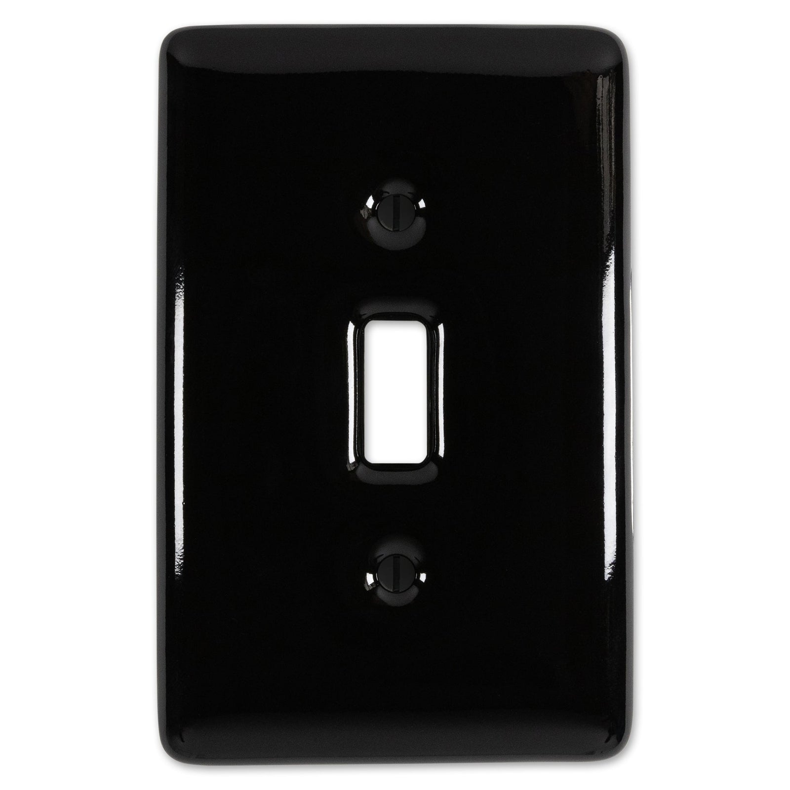 Metro Black Ceramic - 1 Toggle Wallplate