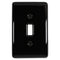 Metro Black Ceramic - 1 Toggle Wallplate