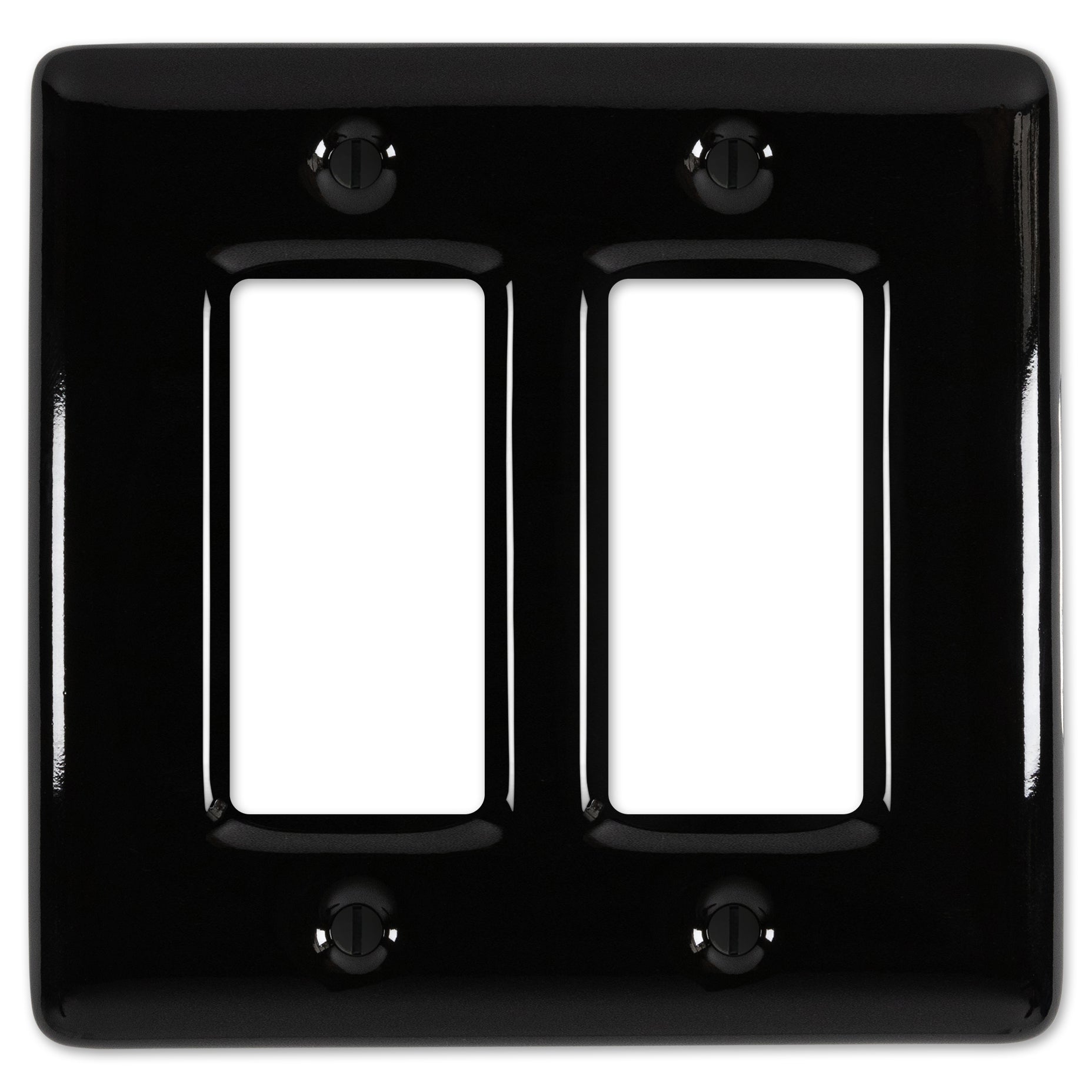 Placa de pared de cerámica negra Metro de 2 balancines