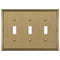 Placa de pared de bronce cepillado fundido de Metro Line con 3 palancas