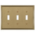 Placa de pared de bronce cepillado fundido de Metro Line con 3 palancas