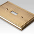 Metro Line Brushed Bronze Cast - 4 Rocker  Wallplate