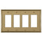 Metro Line Brushed Bronze Cast - 4 Rocker  Wallplate