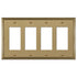 Metro Line Brushed Bronze Cast - 4 Rocker  Wallplate