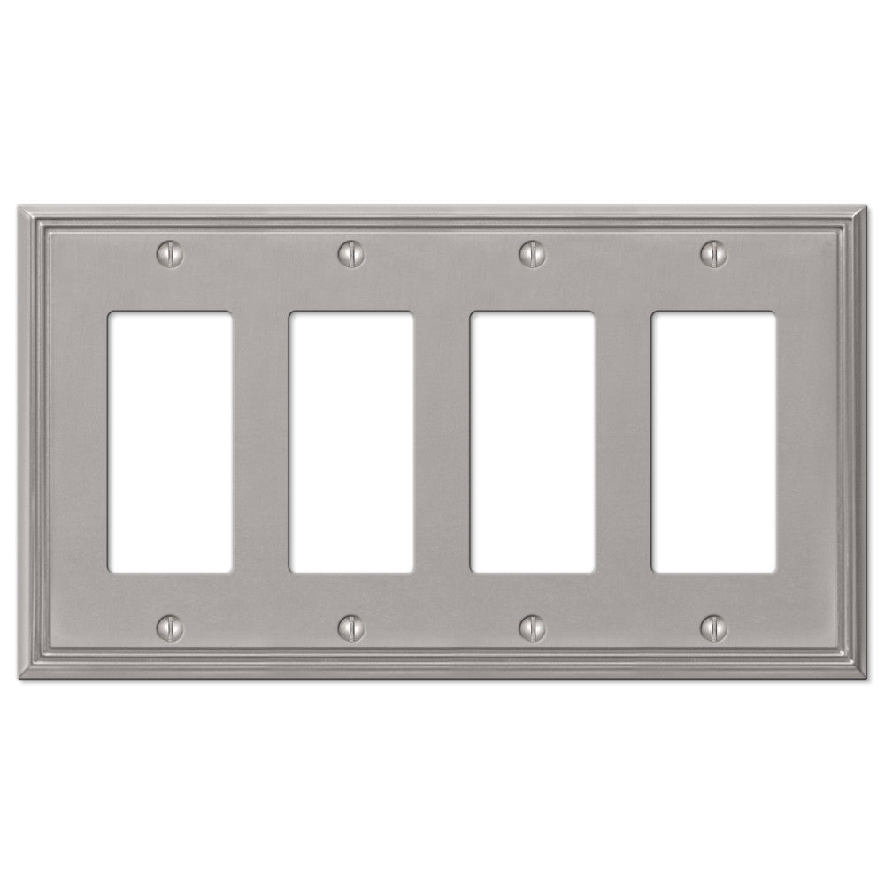 Placa de pared de níquel cepillado de 4 balancines de Metro Line