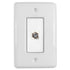 Placa de pared con conector para cable de cerámica blanca Metro