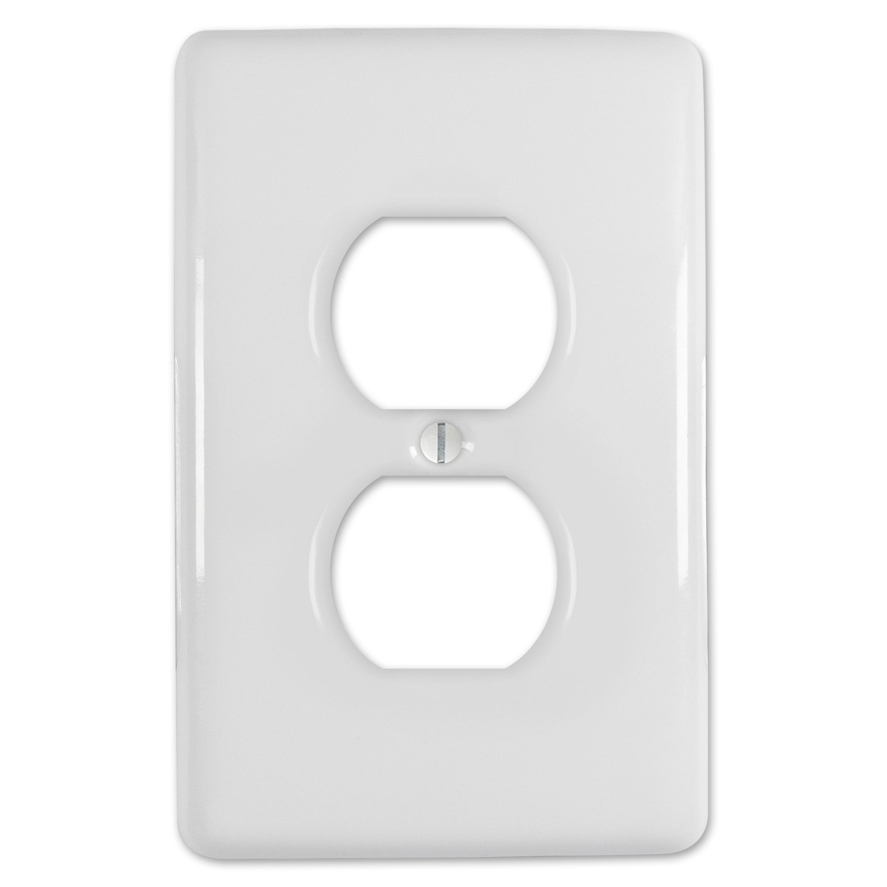 Placa de pared dúplex de cerámica blanca Metro