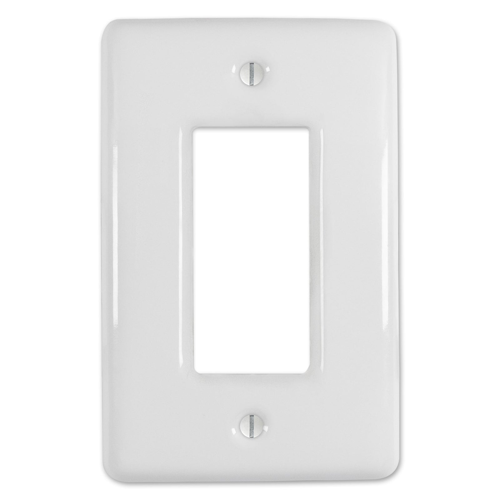 Metro White Ceramic - 1 Rocker Wallplate