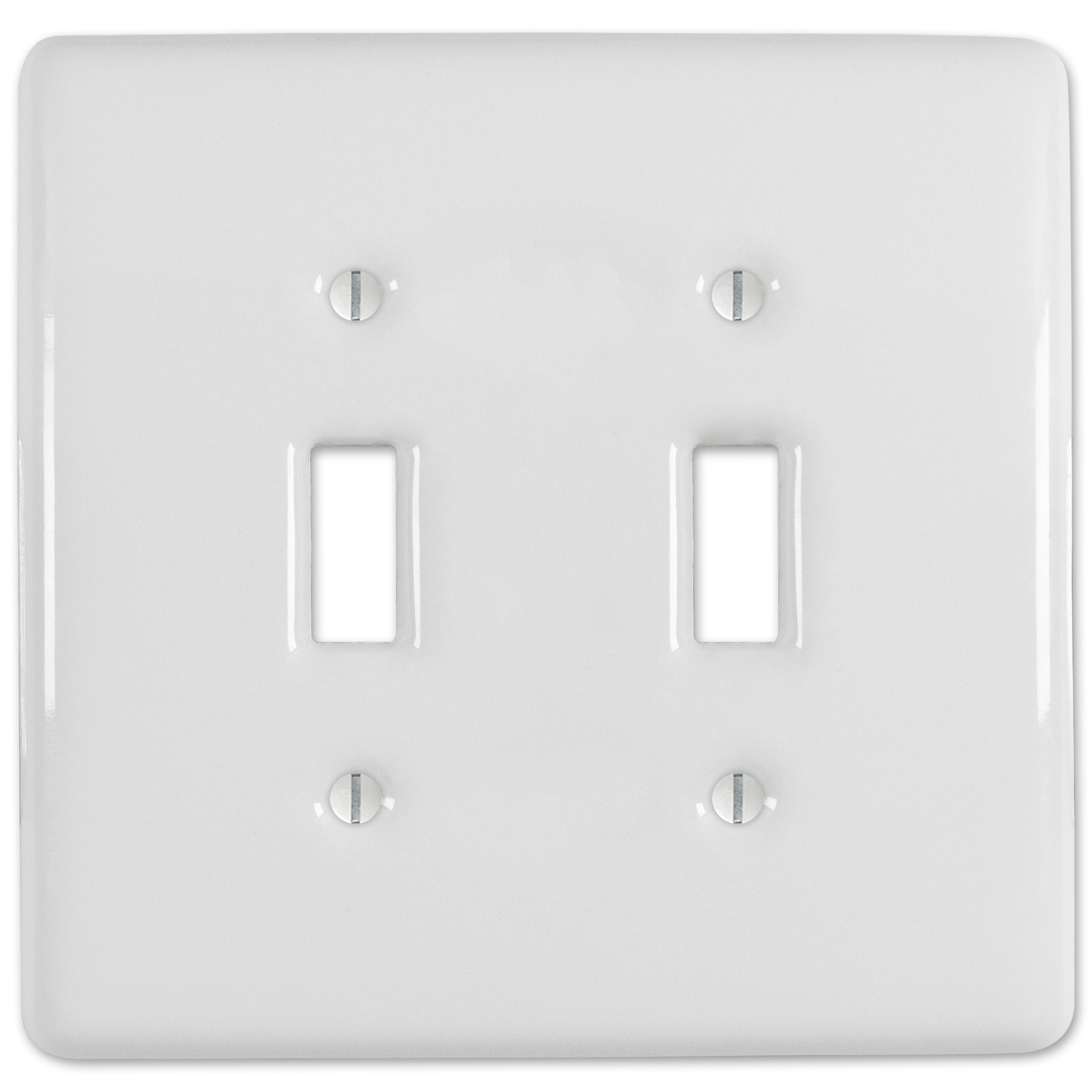 Placa de pared de cerámica blanca Metro con 2 palancas
