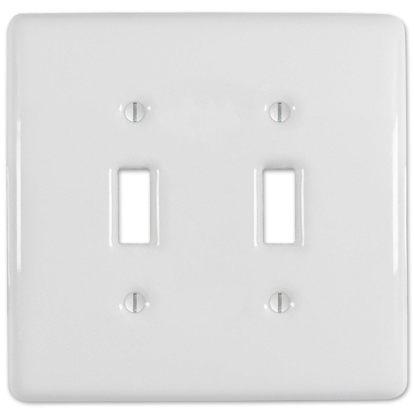 Placa de pared de cerámica blanca Metro con 2 palancas