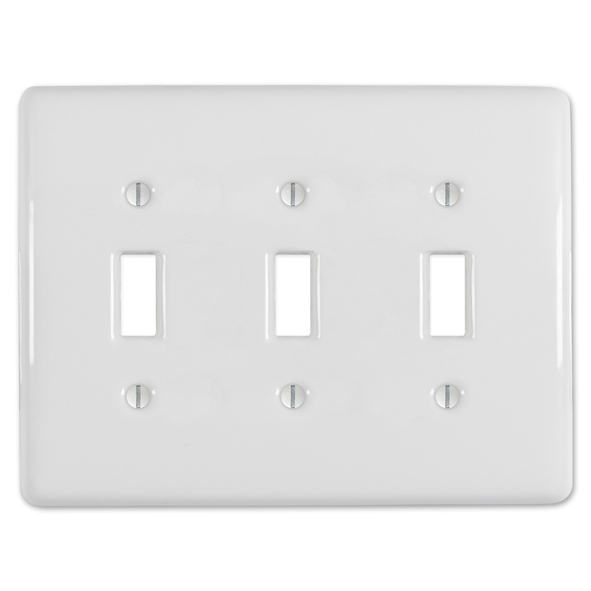 Placa de pared de cerámica blanca Metro con 3 palancas
