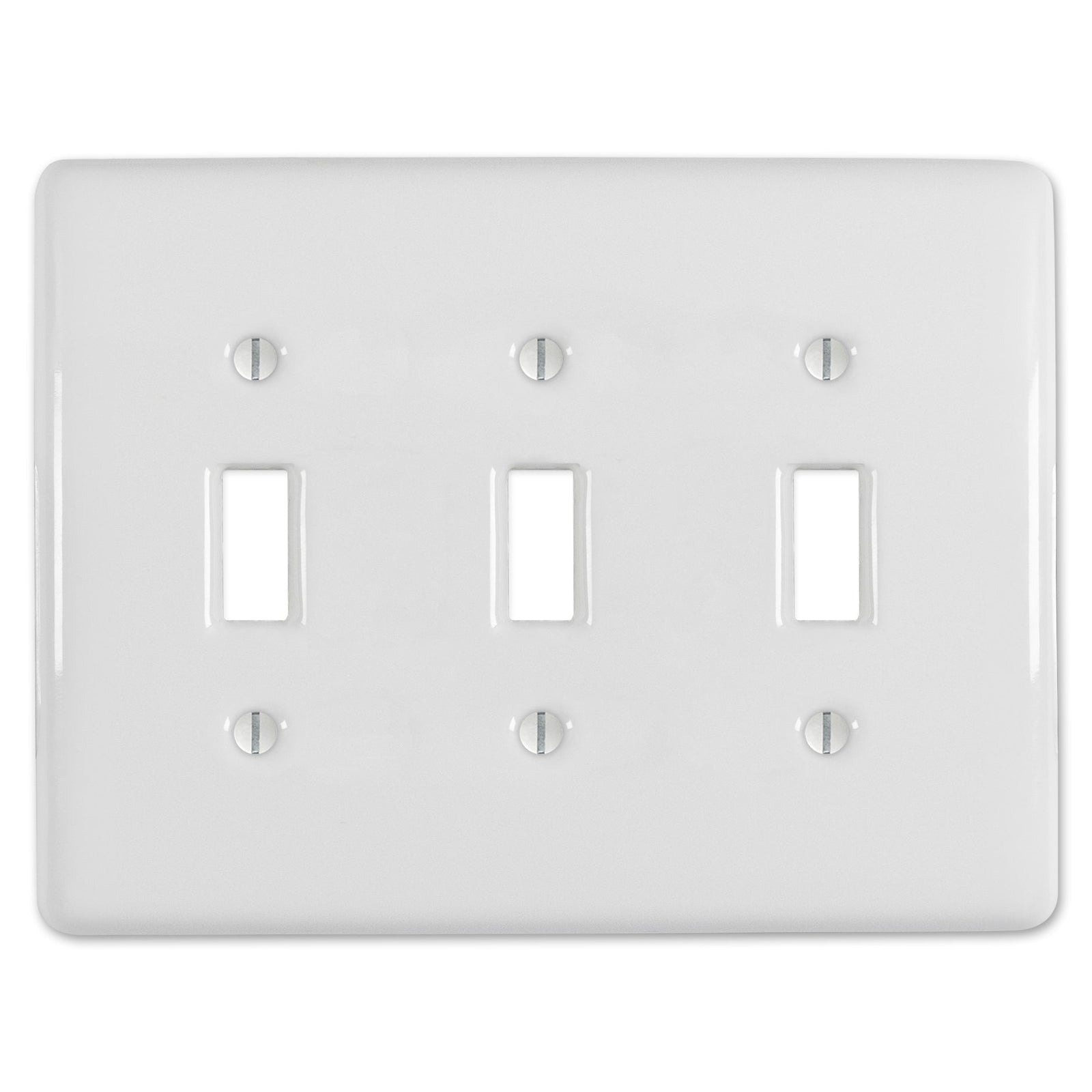 Placa de pared de cerámica blanca Metro con 3 palancas