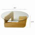 Mia Designer Coffee Table Solid Wood Oak Tempered Glass top