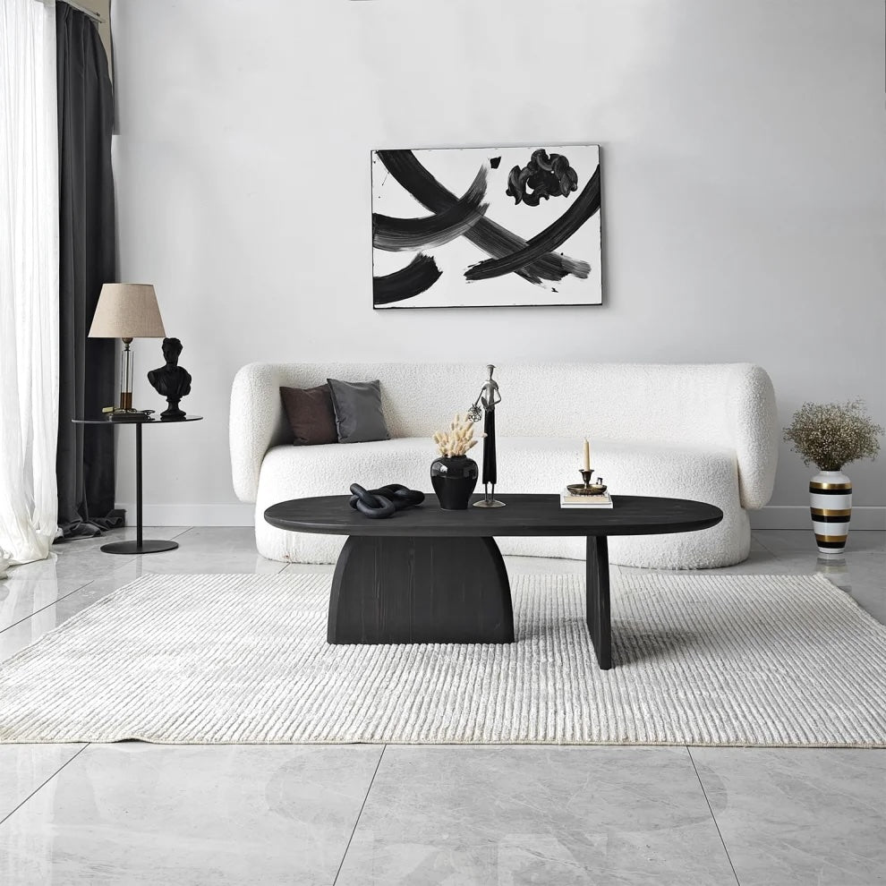 Miami Designer Coffee Table Solid Wood (W)24" (L)48" (H)13.75"