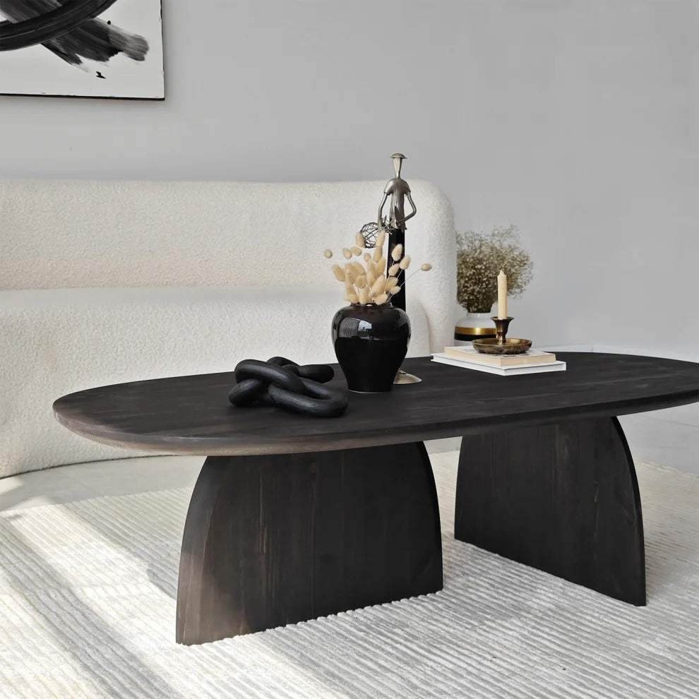 Miami Designer Coffee Table Solid Wood (W)24" (L)48" (H)13.75"