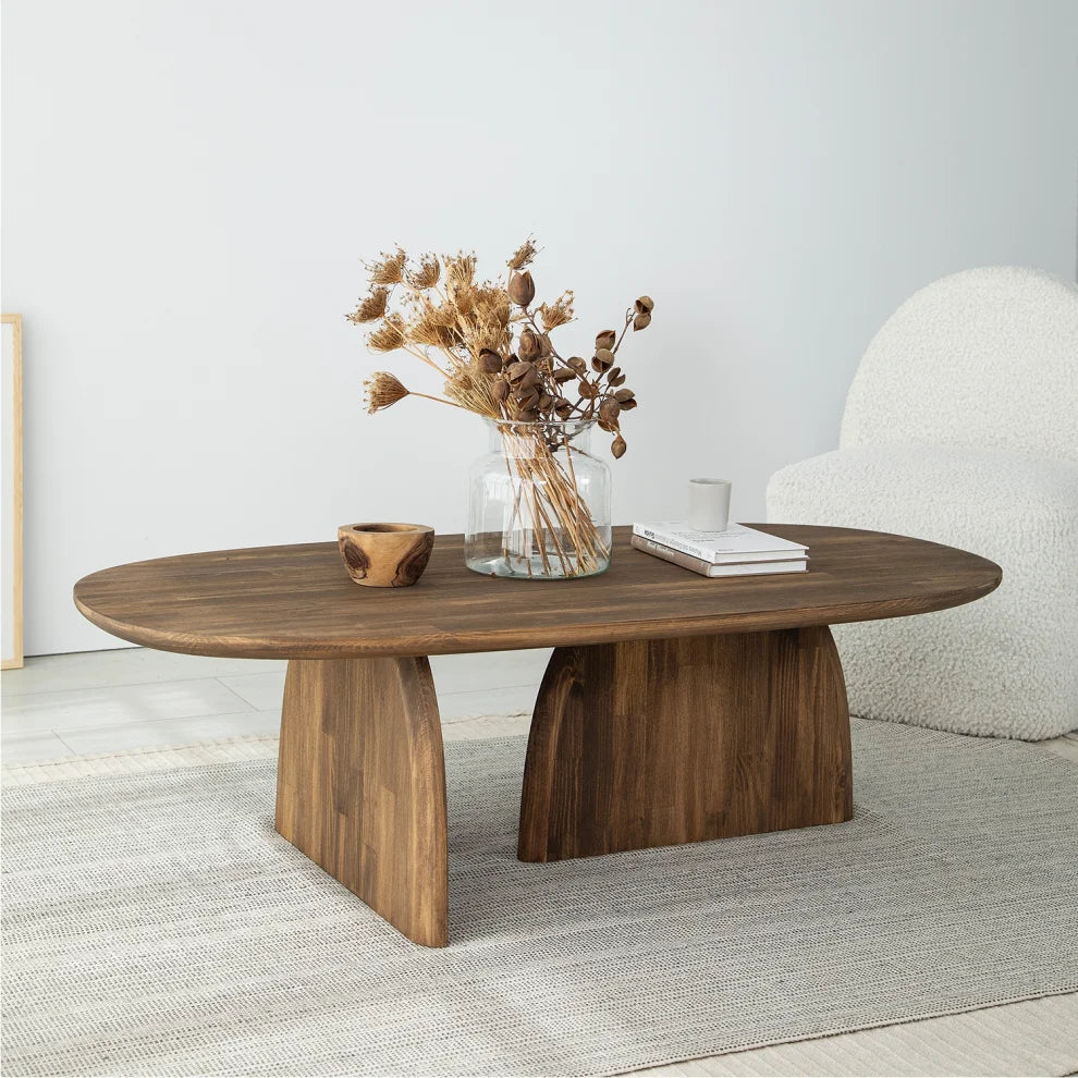 Miami Designer Coffee Table Solid Wood (W)24" (L)48" (H)13.75"