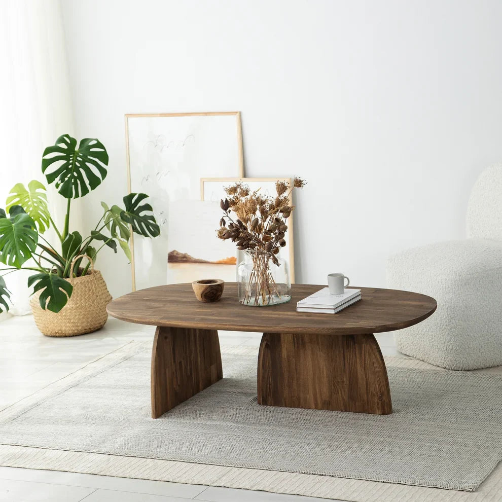 Miami Designer Coffee Table Solid Wood (W)24" (L)48" (H)13.75"