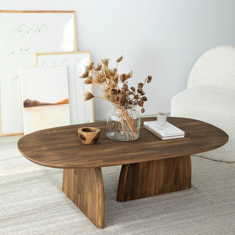 Miami Designer Coffee Table Solid Wood (W)24" (L)48" (H)13.75"