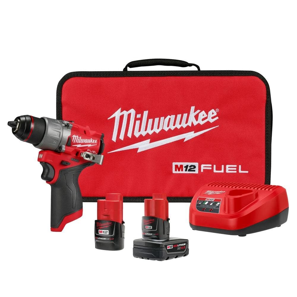 Kit de taladro/atornillador Milwaukee 3403-22 M12 FUEL de 1/2