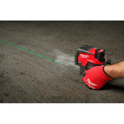 Kit láser de puntos de plomada y líneas cruzadas verdes Milwaukee 3622-21 M12