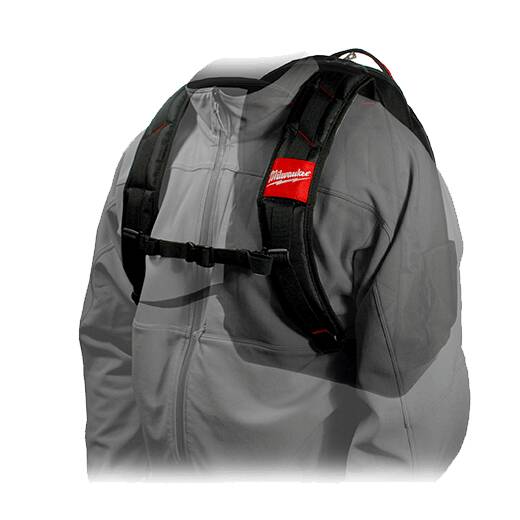 Milwaukee 48-22-8200 1680 Denier 35 Pocket Jobsite Backpack with Laptop Sleeve and Molded Plastic Base