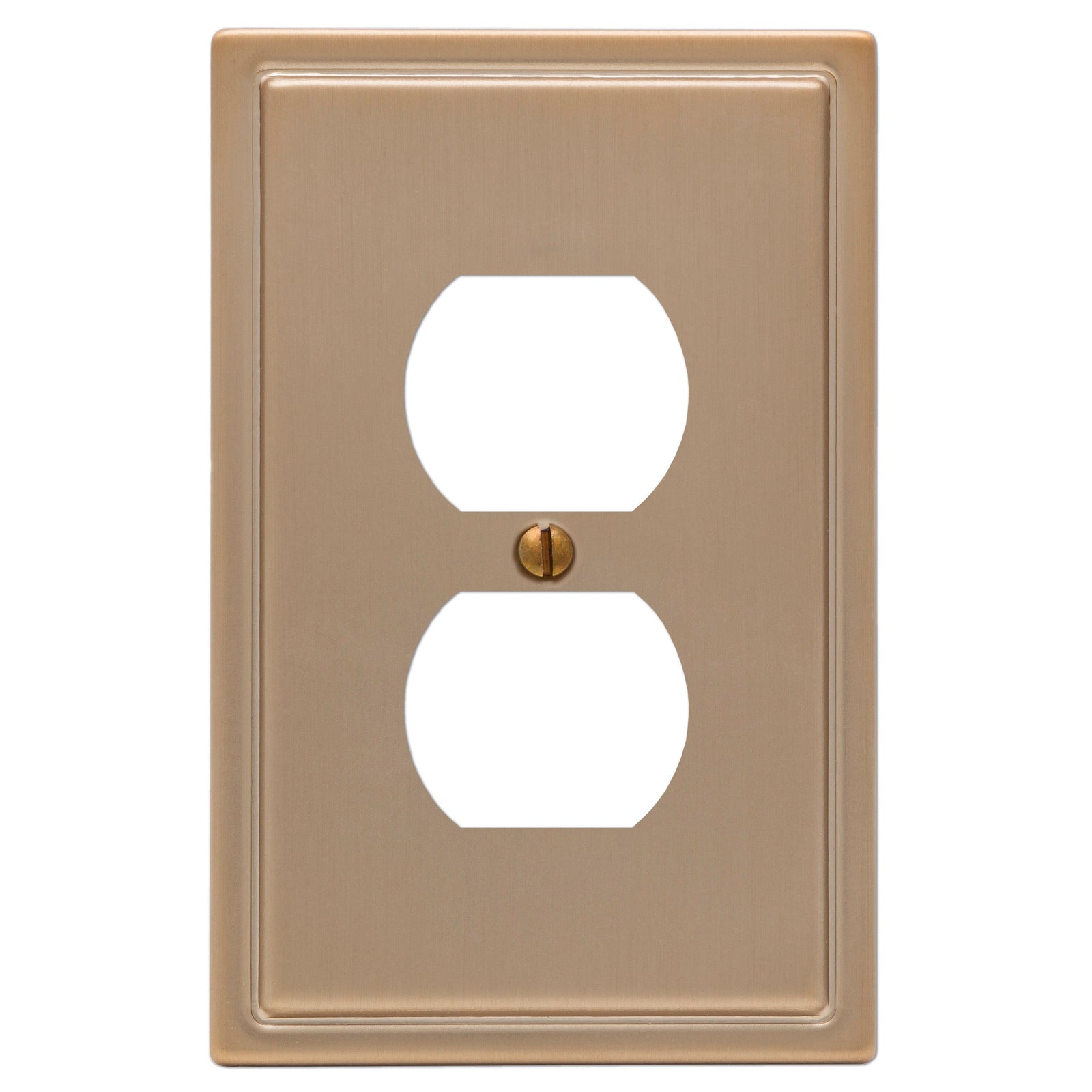 Placa de pared dúplex de acero cepillado de estilo moderno