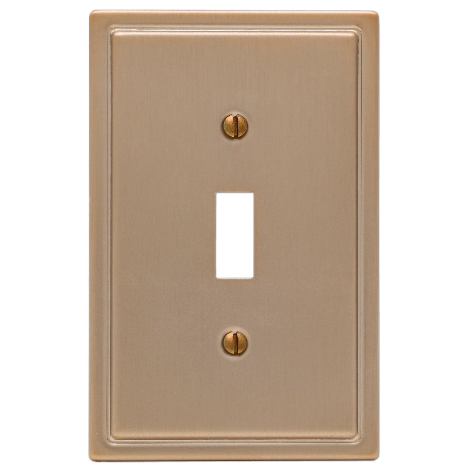 Placa de pared moderna de acero cepillado en bronce - 1 palanca