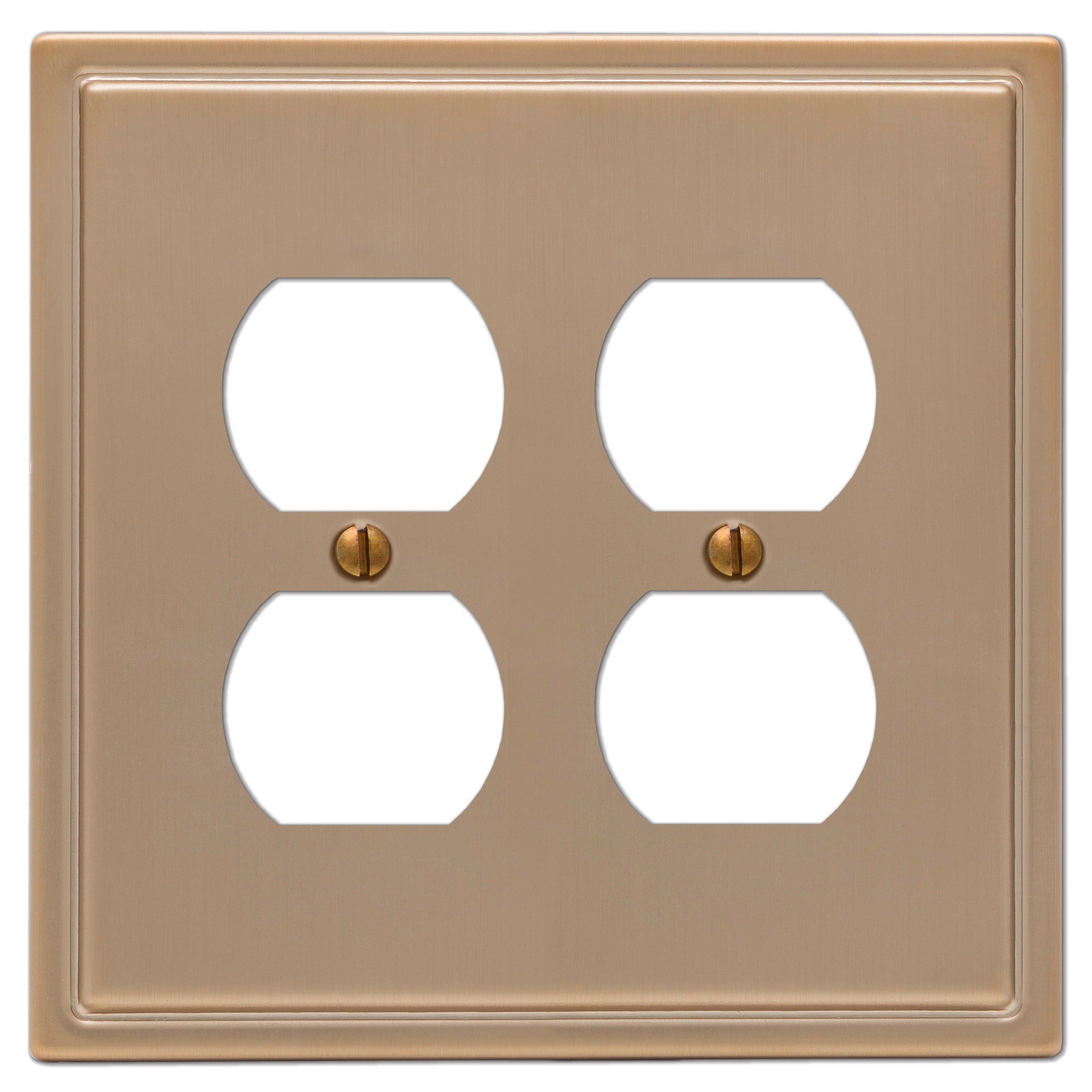 Placa de pared de acero de bronce cepillado moderno de 2 piezas