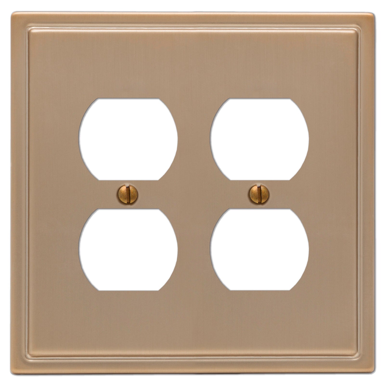 Placa de pared de acero de bronce cepillado moderno de 2 piezas