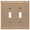 Moderna placa de pared de acero cepillado en bronce con 2 palancas