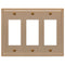 Moderna placa de pared de acero en bronce cepillado de 3 balancines