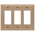 Moderna placa de pared de acero en bronce cepillado de 3 balancines