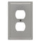 Moderne Brushed Nickel Steel - 1 Duplex Wallplate