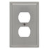 Moderne Brushed Nickel Steel - 1 Duplex Wallplate