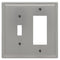 Moderne - Placa de pared de acero niquelado cepillado - 1 palanca / 1 balancín