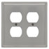 Placa de pared moderna de acero niquelado cepillado de 2 piezas