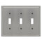 Moderne - Placa de pared de acero niquelado cepillado con 3 palancas